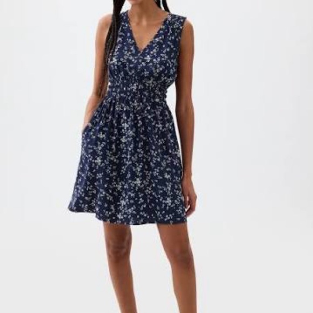 GAP Floral Mini Dress with Cinched Waist
